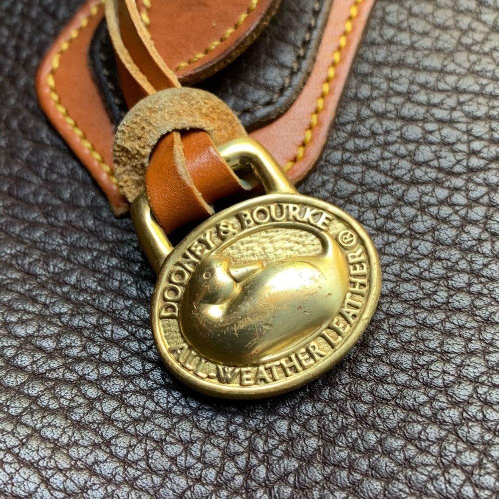 Vintage DOONEY & BOURKE brown pebbled leather tote shopper bag All Weather - Picture 15 of 16
